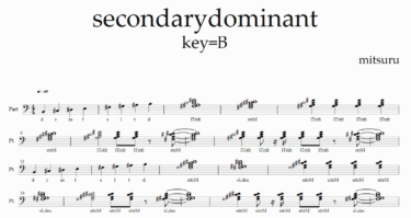 セカンダリードミナントをひいてみよう（6/12）key=B