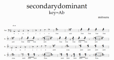 セカンダリードミナントをひいてみよう（9/12）key=Ab
