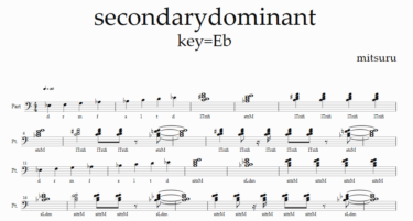 セカンダリードミナントをひいてみよう（10/12）key=Eb