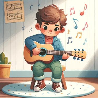 子供用3弦ギターでブルースをひいてみよう