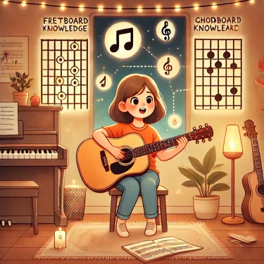 ギターの指板を覚えるとできるようになることー手の小さい人向けCAGED３コード復習