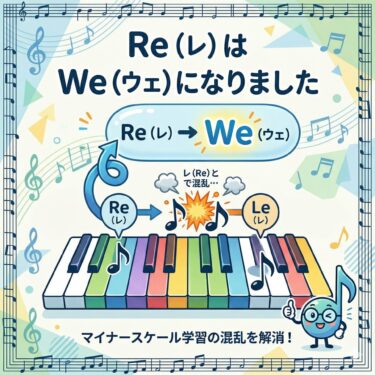 スケール2番目の音 レ（Re） を、日本語では ウェ（We） と読むことにしました